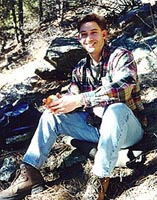 Sam Cox on the Young's Gulch trail, 1998