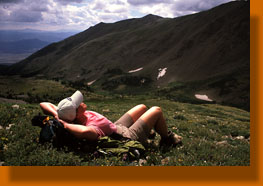 Christine catches some rays along the hike