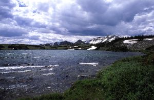 High winds and brooding clouds at Telephone Lake