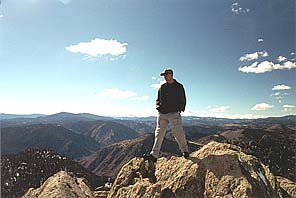 Dave at the top of Grey Rock. March 2001