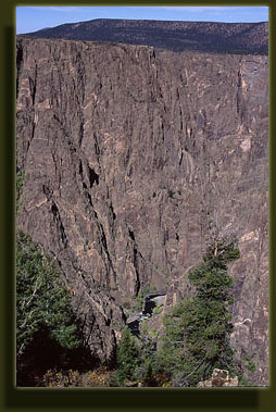 One of the steeper walls in the Black Canyon