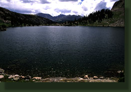 Mirror Lake with Desolation Peaks on the horizon