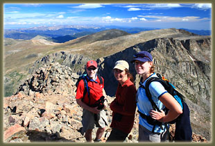 Mike, Andra and Christine on Mt Bierstadt