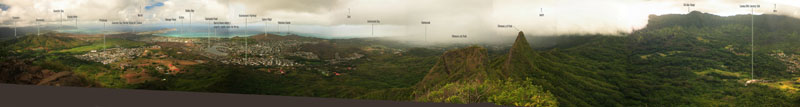 270' panorama from Olomana summit