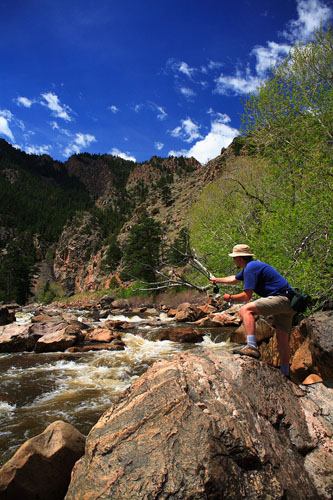 flyfishing on the Poudre River