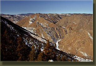 Red Mt (center) as seen from Young Mt to the east