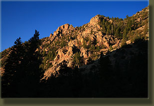 Red Mt summit bathed in early morning light