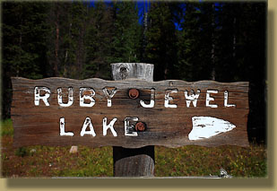 Ruby Jewel Lake sign