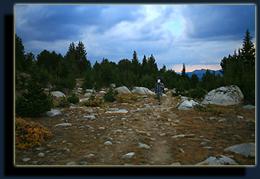 Larry hiking over Roaring Fork Mt