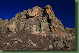 Rocks above the North Fork of the Poudre at Gateway Park